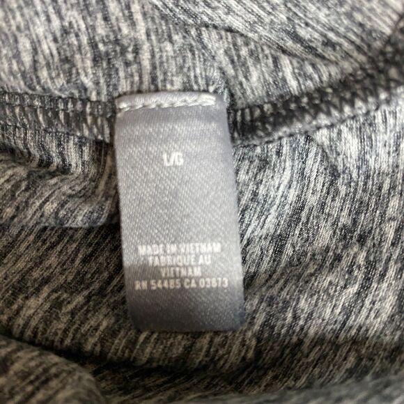 Aerie Shirt Womens Large Gray Sleeveless Drawstring Cowl Neck Split Sides Comfy - Picture 11 of 12